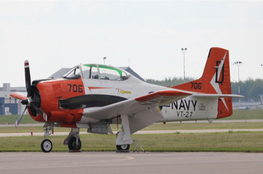 North American Inc. T28-B aircraft, privately registered as C-GKKD 