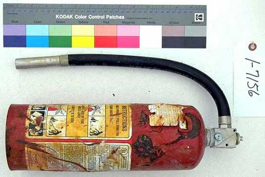 Recovered dry chemical extinguisher - Exhibit 1-7156