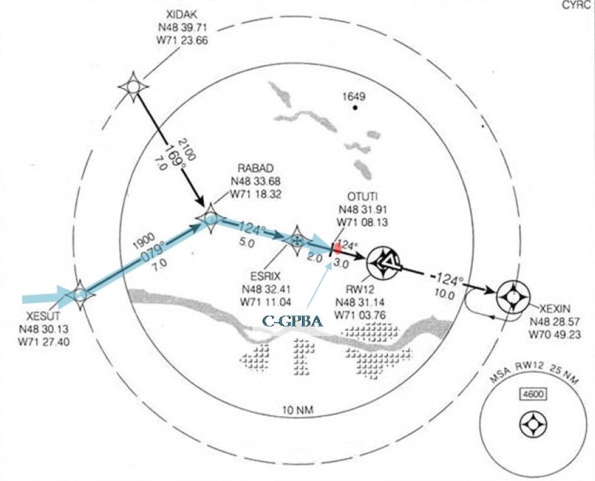 Photo of RNAV (GNSS) Runway 12 approach course 
