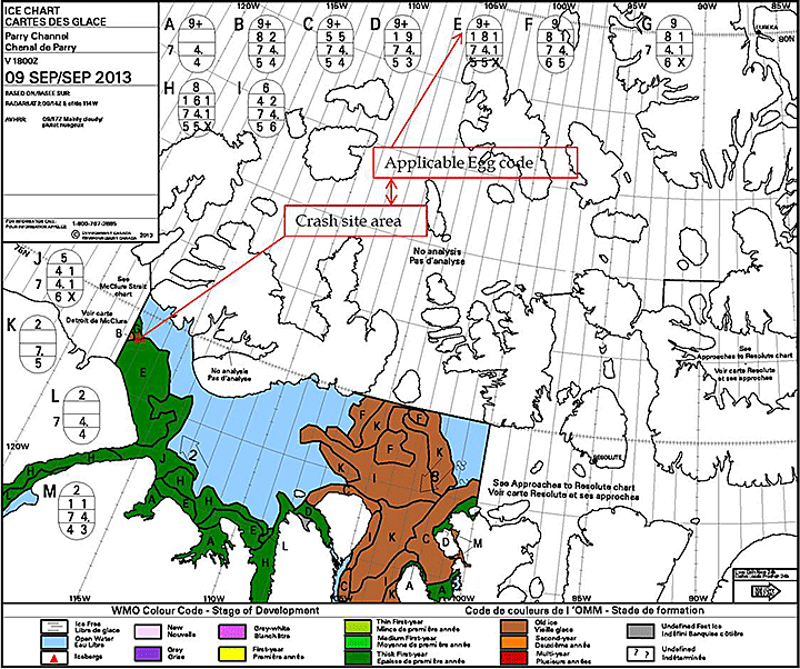 Image of the ice daily chart valid at 1800Z on 09 September 2013