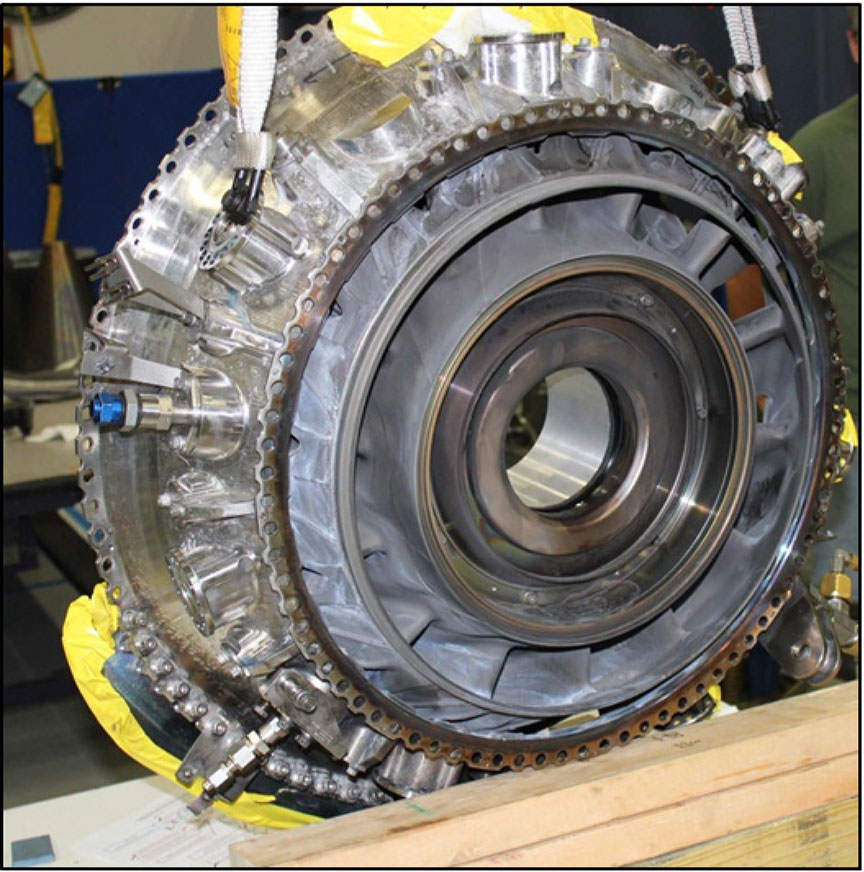 Front face of turbine intermediate case