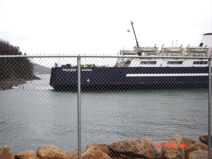 Image of the Princess of Acadia aground
