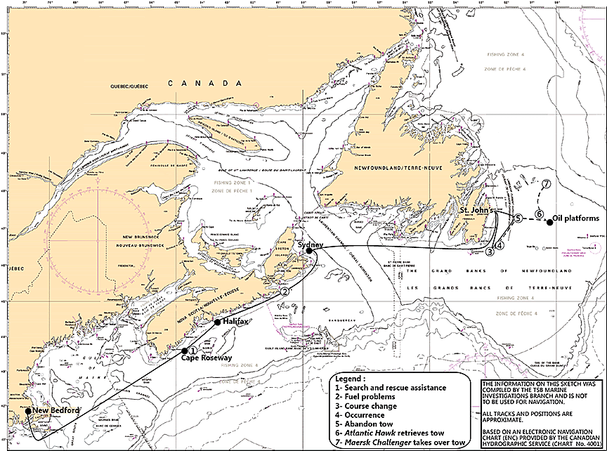 Map of the entire voyage route