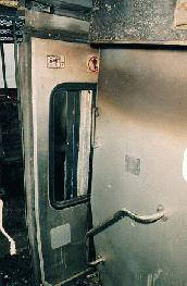 Interior view of the vestibule of coach 334