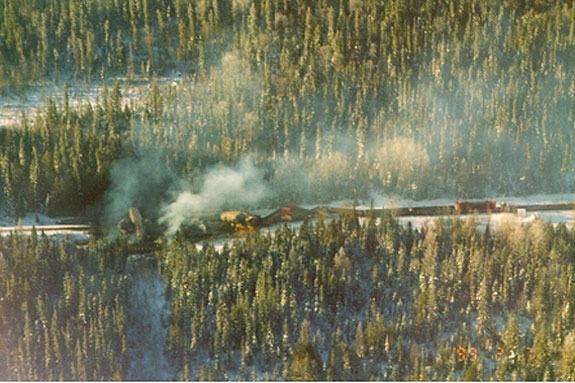 Aerial photograph of accident site