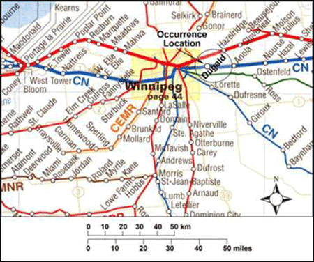 Map of the incident location