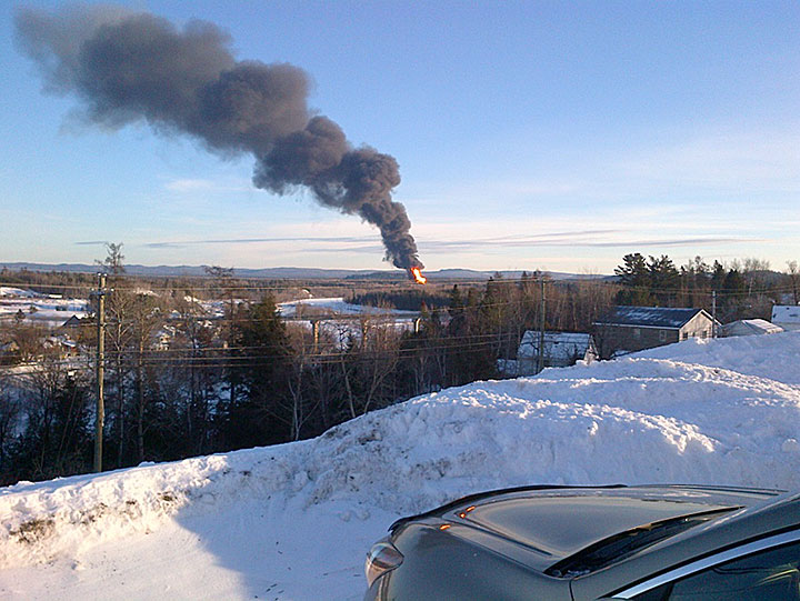 View of the vent and burn operations