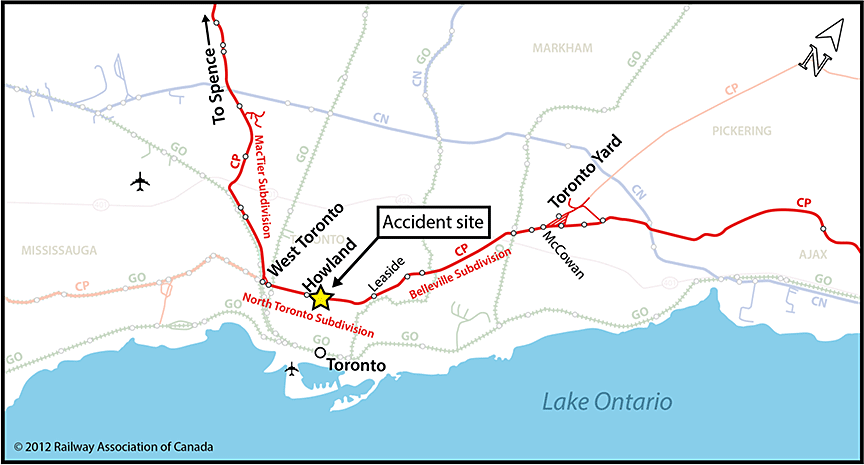 Map of the accident location