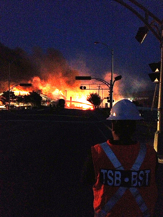 TSB documenting the accident site