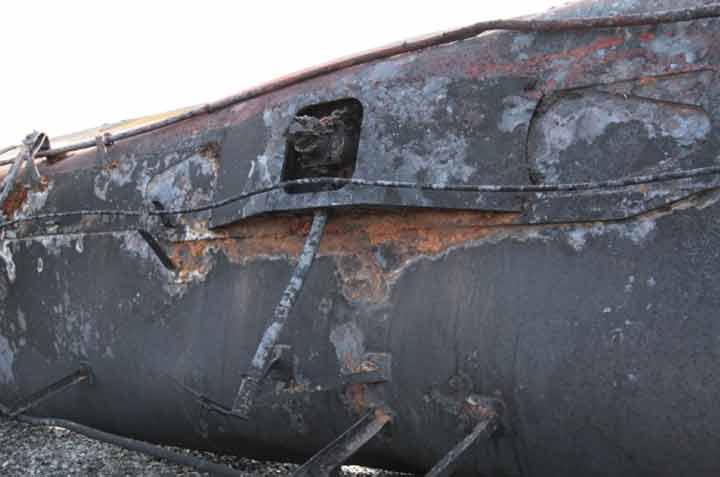 Image of Tank car NATX 310581, BOV, as decribed in text