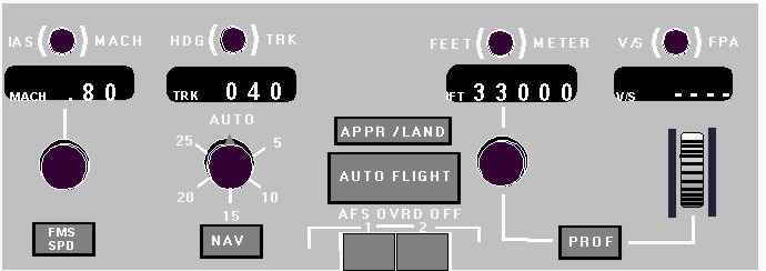 Flight control panel