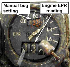 Photo of Engine number 4 EPR gauge