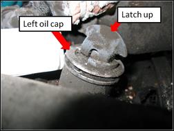 Photo 3. – Oil cap photo with pointers