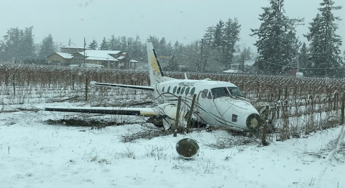 Occurrence aircraft where it came to rest (Source: Transport    Canada)<br>