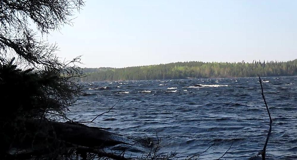 Choppy water on Optic Lake at 1711 (Source: Third party, with permission)