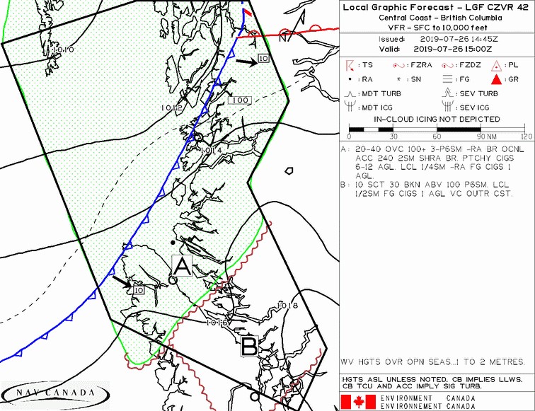 Local graphic forecast valid at 0800 Pacific Daylight Time (1500Z) (Source: NAV CANADA)