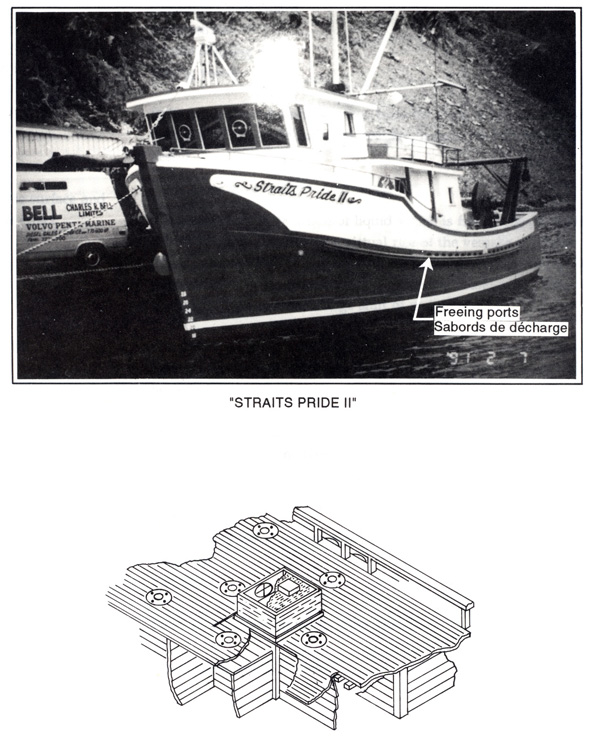 Appendix D - Photograph - "STRAITS PRIDE II" - Typical Deck and Penboard Arrangement in Way of the Fish Hold 