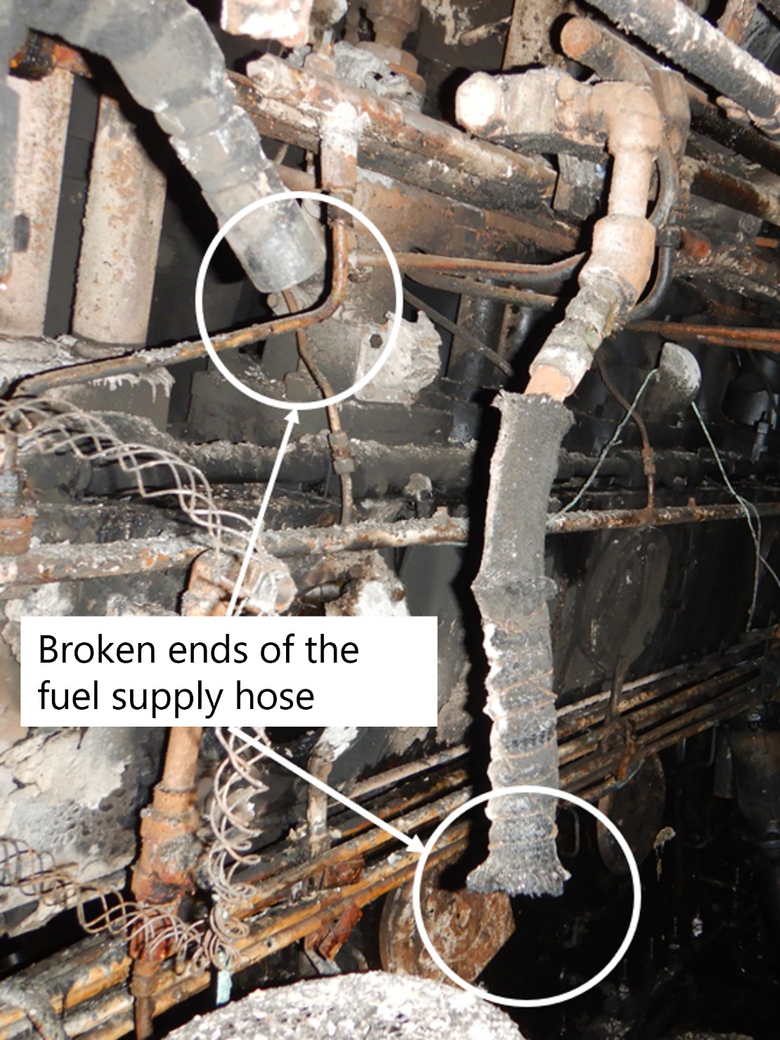 Separated fuel hose assembly (Source: TSB)