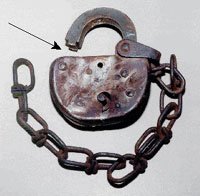 Image of damaged switch lock
