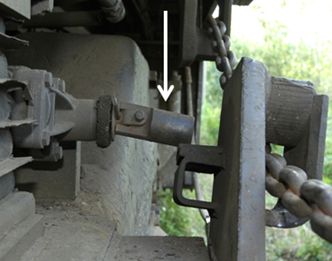 Photo fo the QRB valve used to exhaust brake cylinder air during hand brake application