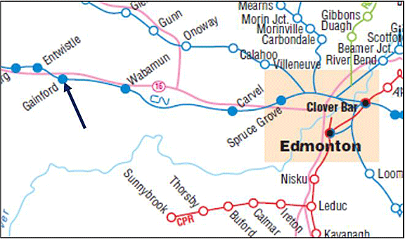 Map of the derailment location