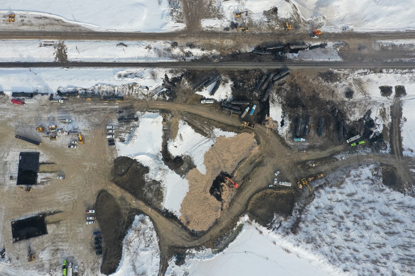 AAerial view of site remediation activities (Source: GHD)
