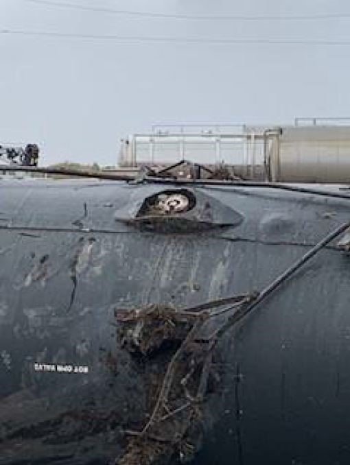 Damage to car CGTX 30182 (Source: Canadian Pacific Railway)