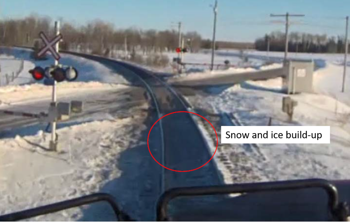 Image from the forward-facing video from train 118 (Source: Canadian National Railway Company)