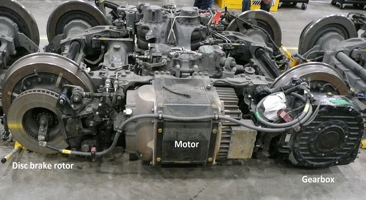 Figure 2. Alstom LRV  Iponam motor bogie (Source: TSB)