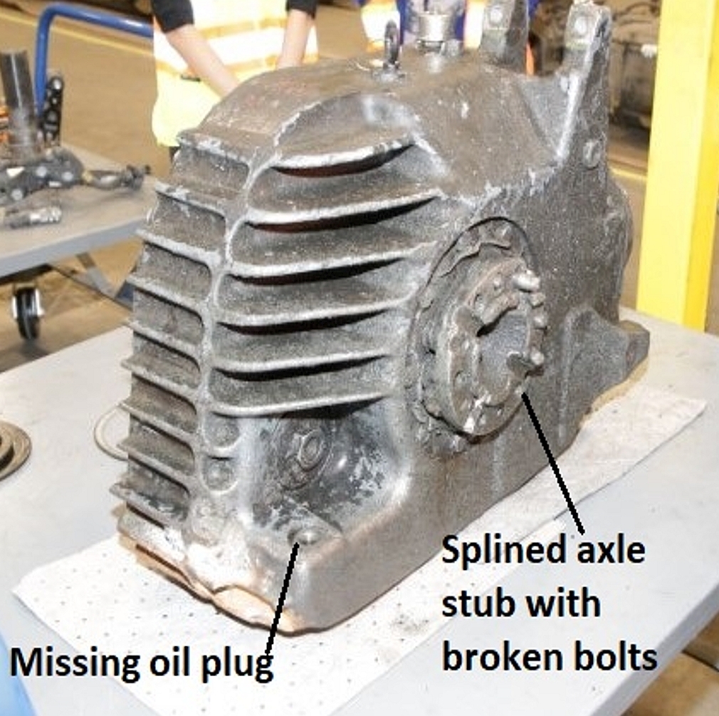  Gearbox as received (Source: TSB)