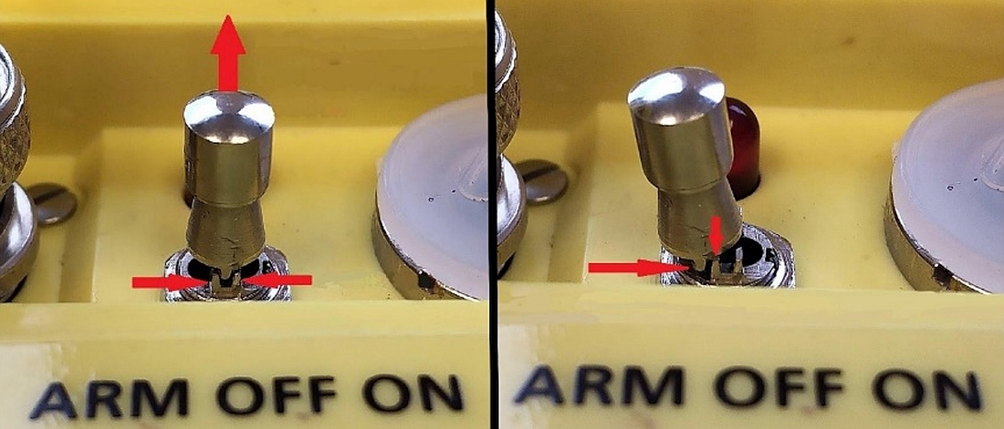 Système de verrouillage de l'interrupteur de l'ELT similaire à celui en cause (Source : BST)