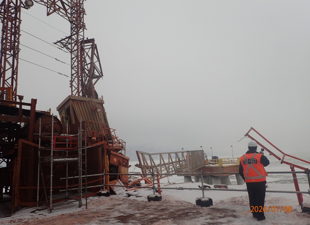 Dommages au quai (Source : BST)