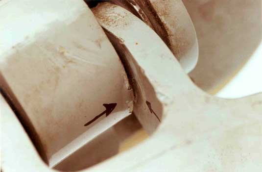 Aft door lower hinge in open position