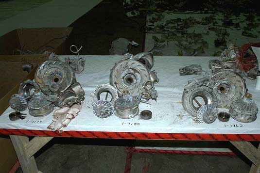 Three recovered air packs