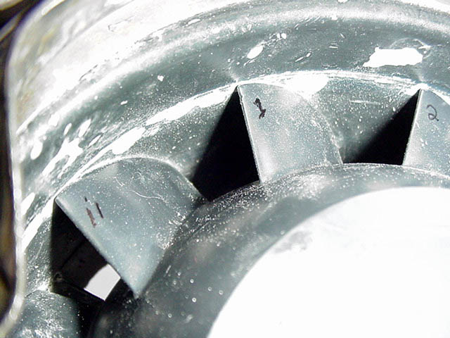 CAC cooling fan 1 - impeller blades 11, 1, and 2