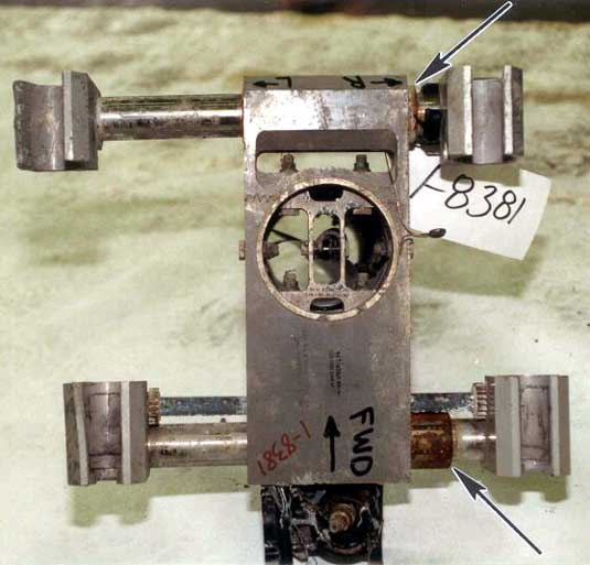 First officer's carrier at near full left travel