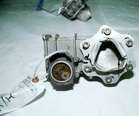 Slide gate in near-closed position