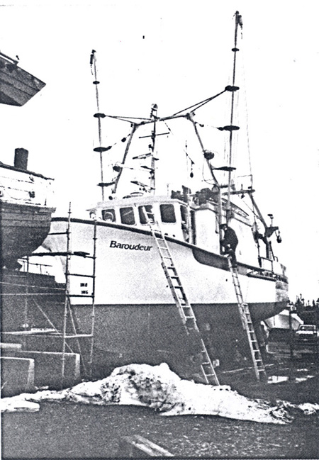  Appendix F - Another view of "BAROUDEUR", this time undergoing maintenance. 