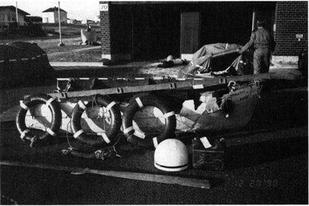 Recovered lifesaving equipment includes 2 liferafts, 3 lifebuoys and forward section of lifeboat. 