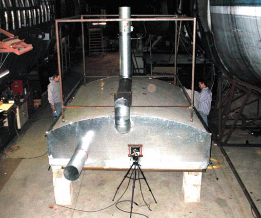 Banc d'essai de combustion terminé