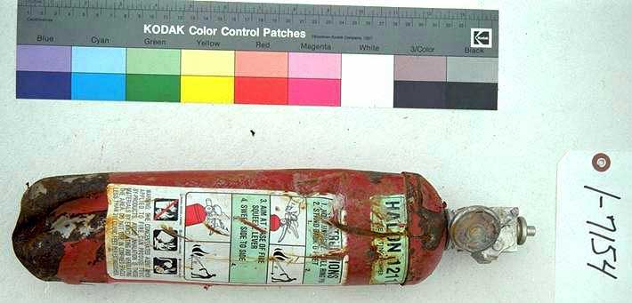 Extincteur au halon récupéré - pièce produite 1-7154