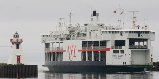 Figure 1. The Holiday Island ferry, before marine evacuation systems were installed (Source: M. Cathrae)