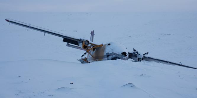Figure 5. Occurrence wreckage (Source: Air Tindi Ltd.)