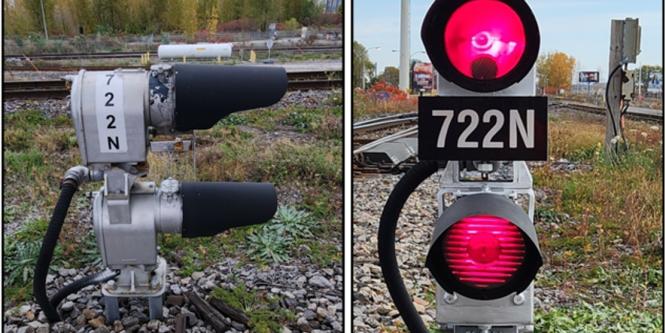 Figure 4. Side and front views of Signal 722N (Source: TSB)