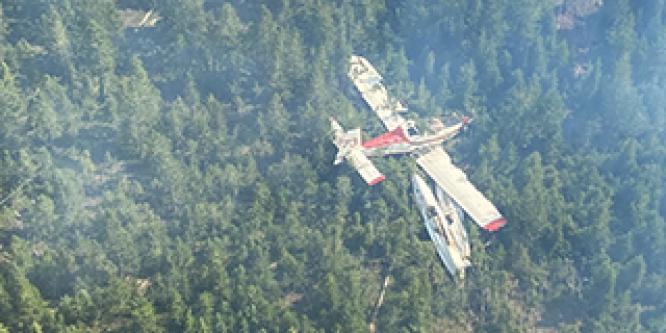 <h2>Loss of engine power led to forced landing during firefighting operations near Connell Ridge, BC</h2>